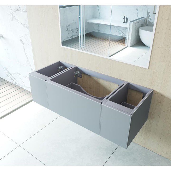 Laviva Vitri 54" Fossil Grey Bathroom Vanity Cabinet Only, No Top#top-options_cabinet-only-no-top