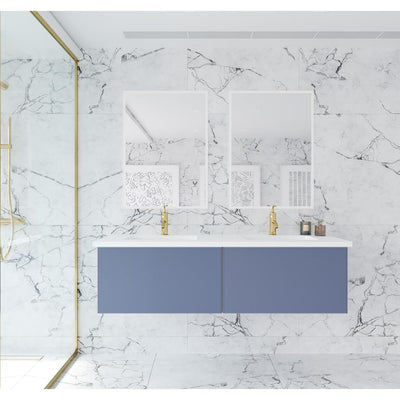 Laviva Vitri 60" Nautical Blue Double Sink Bathroom Vanity VIVA Stone Matte White Solid Surface Top#top-options_viva-stone-matte-white-solid-surface-top
