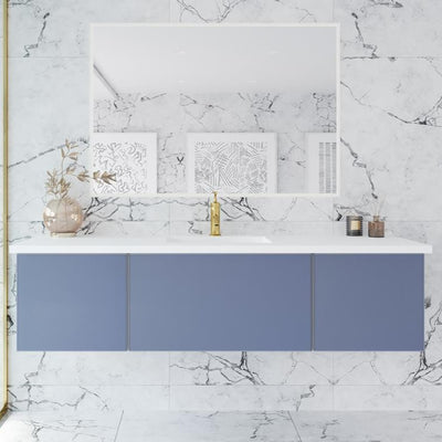Laviva Vitri 66" Nautical Blue Single Sink Bathroom Vanity VIVA Stone Matte White Solid Surface Top#top-options_viva-stone-matte-white-solid-surface-top