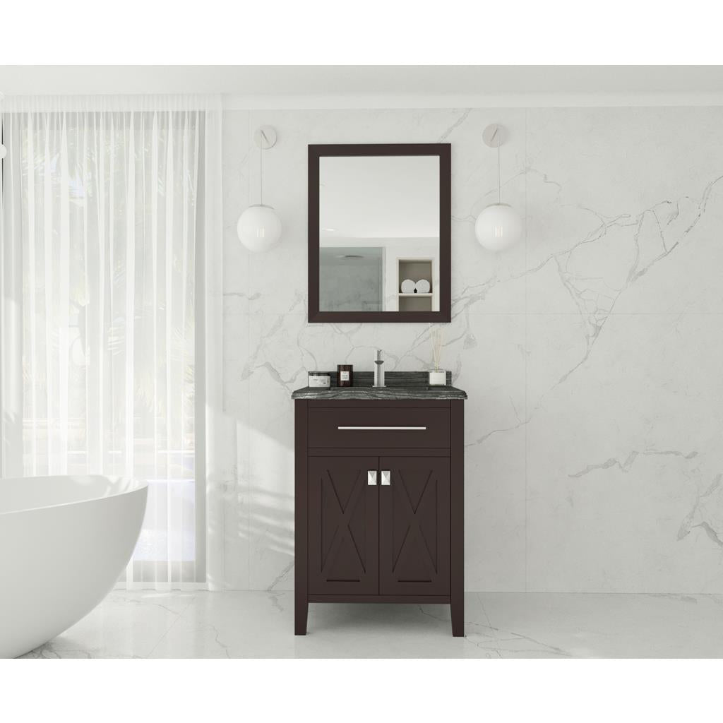 Laviva Wimbledon 24" Brown Bathroom Vanity#top-options_black-wood-marble-top