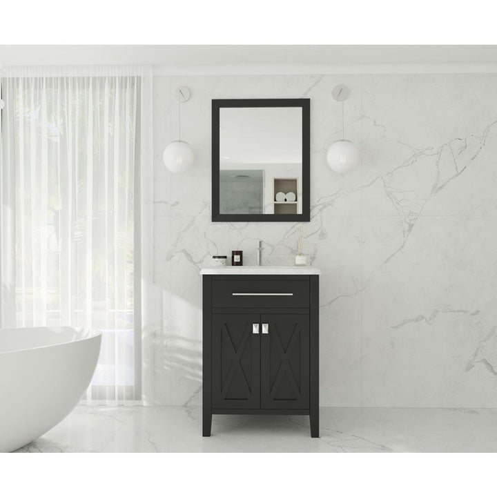 Laviva Wimbledon 24" Espresso Bathroom Vanity#top-options_white-carrara-marble-top