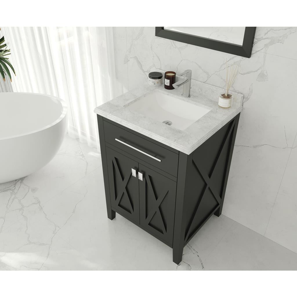 Laviva Wimbledon 24" Espresso Bathroom Vanity#top-options_white-carrara-marble-top
