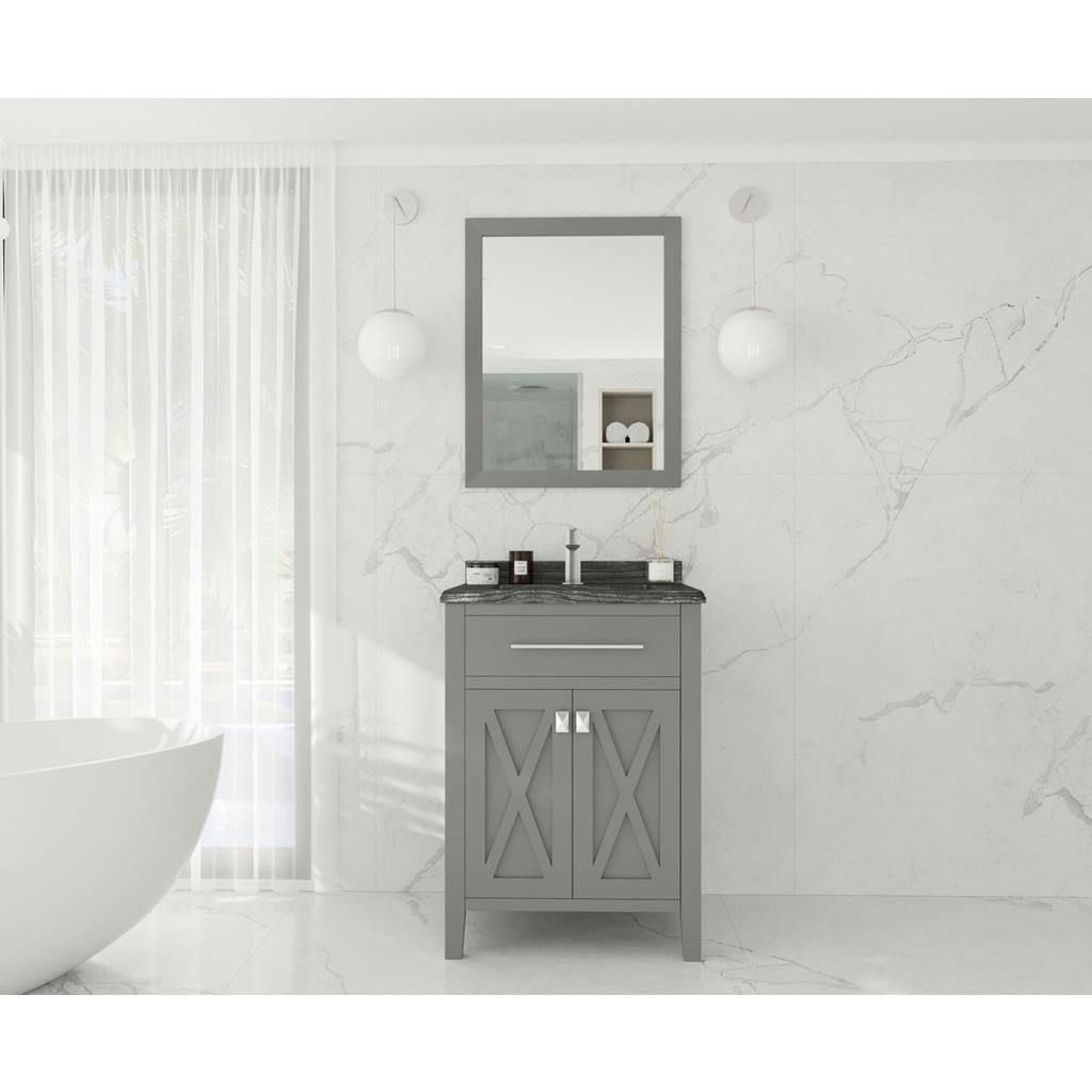 Laviva Wimbledon 24" Grey Bathroom Vanity#top-options_black-wood-marble-top