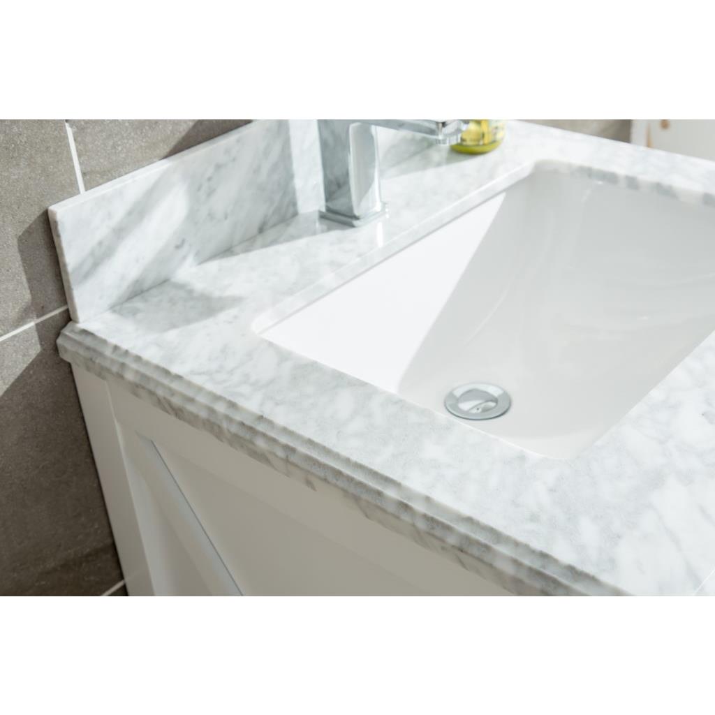 Laviva Wimbledon 24" White Bathroom Vanity#top-options_white-carrara-marble-top