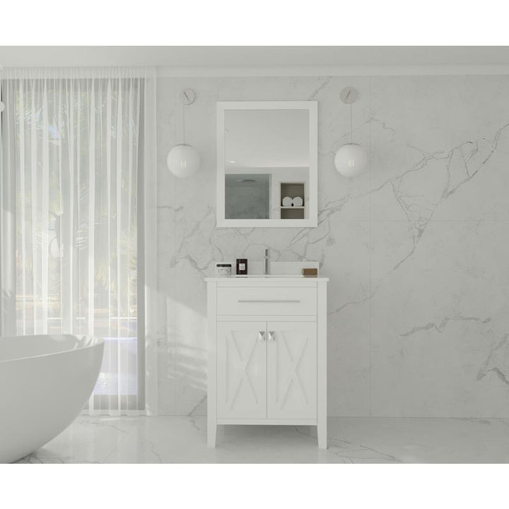 Laviva Wimbledon 24" White Bathroom Vanity#top-options_white-quartz-top