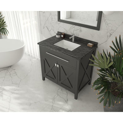 Laviva Wimbledon 36" Espresso Bathroom Vanity Black Wood Marble Top#top-options_black-wood-marble-top