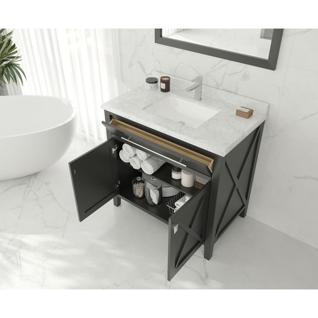 Laviva Wimbledon 36" Espresso Bathroom Vanity#top-options_black-wood-marble-top