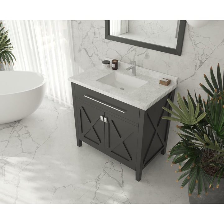 Laviva Wimbledon 36" Espresso Bathroom Vanity#top-options_white-carrara-marble-top
