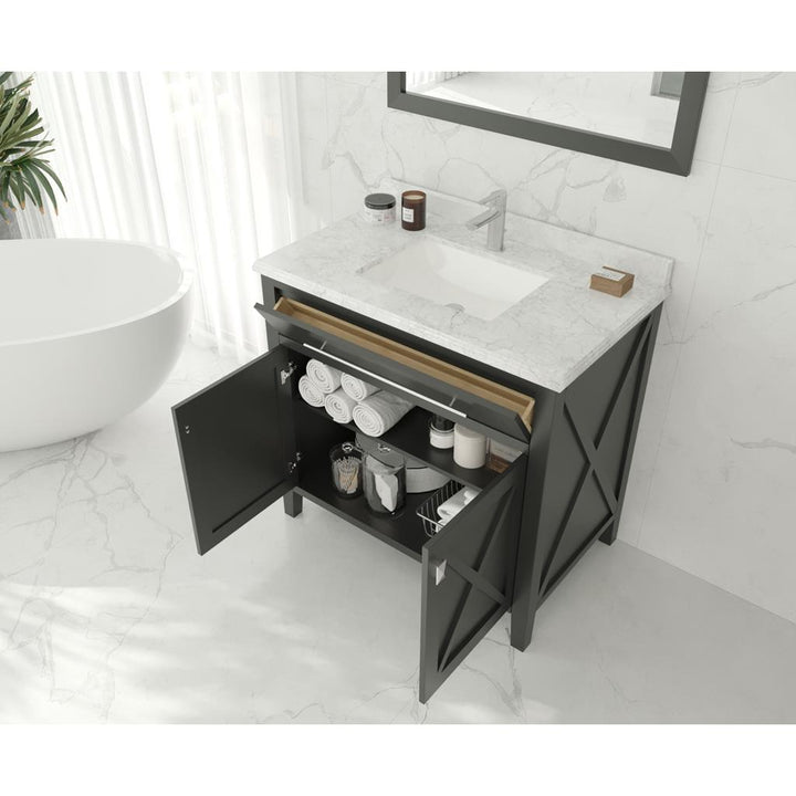 Laviva Wimbledon 36" Espresso Bathroom Vanity#top-options_white-quartz-top