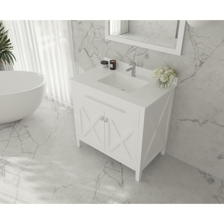 Laviva Wimbledon 36" White Bathroom Vanity#top-options_white-quartz-top