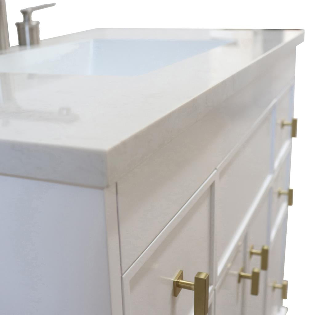 Bellaterra Lagos 39" Single Vanity, White, Engineered Quartz Top