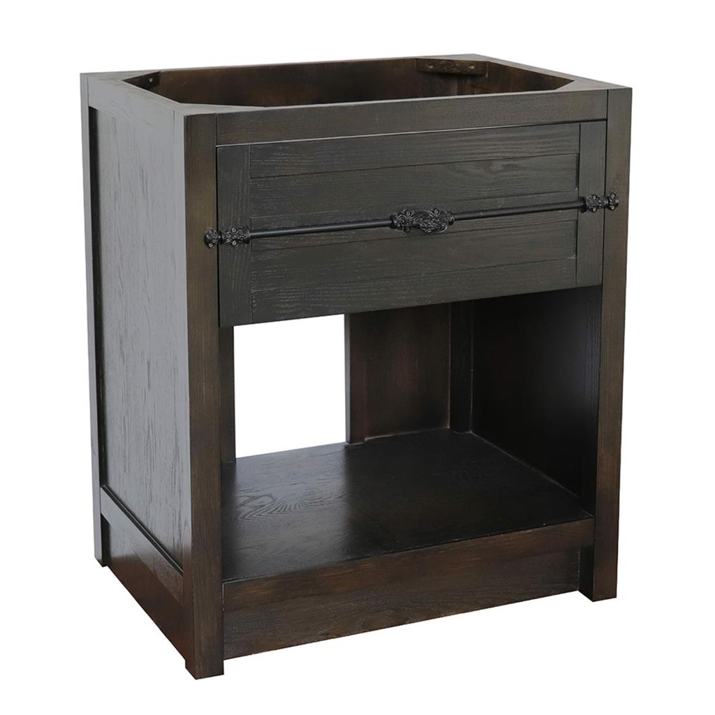 Bellaterra Plantation 30" Single Vanity, Brown Ash, Cabinet Only