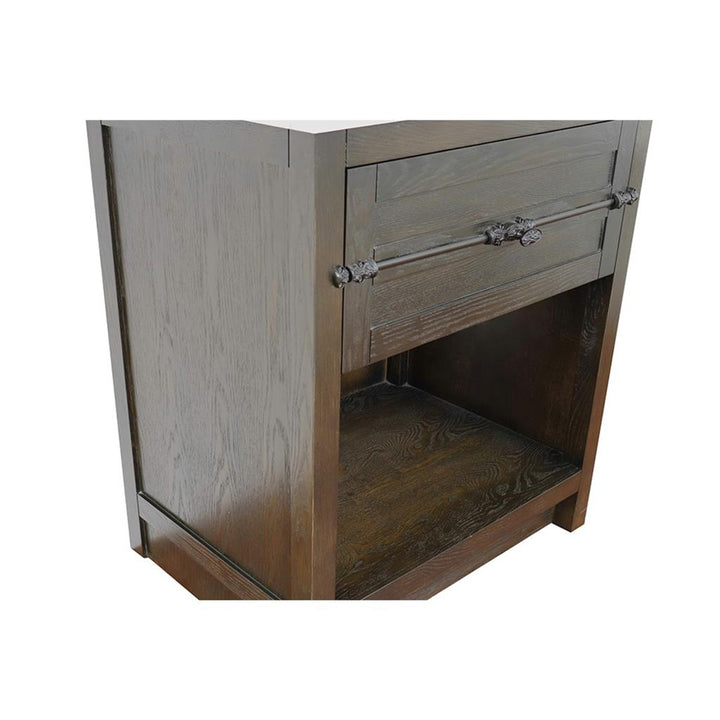 Bellaterra Plantation 30" Single Vanity, Brown Ash, Cabinet Only