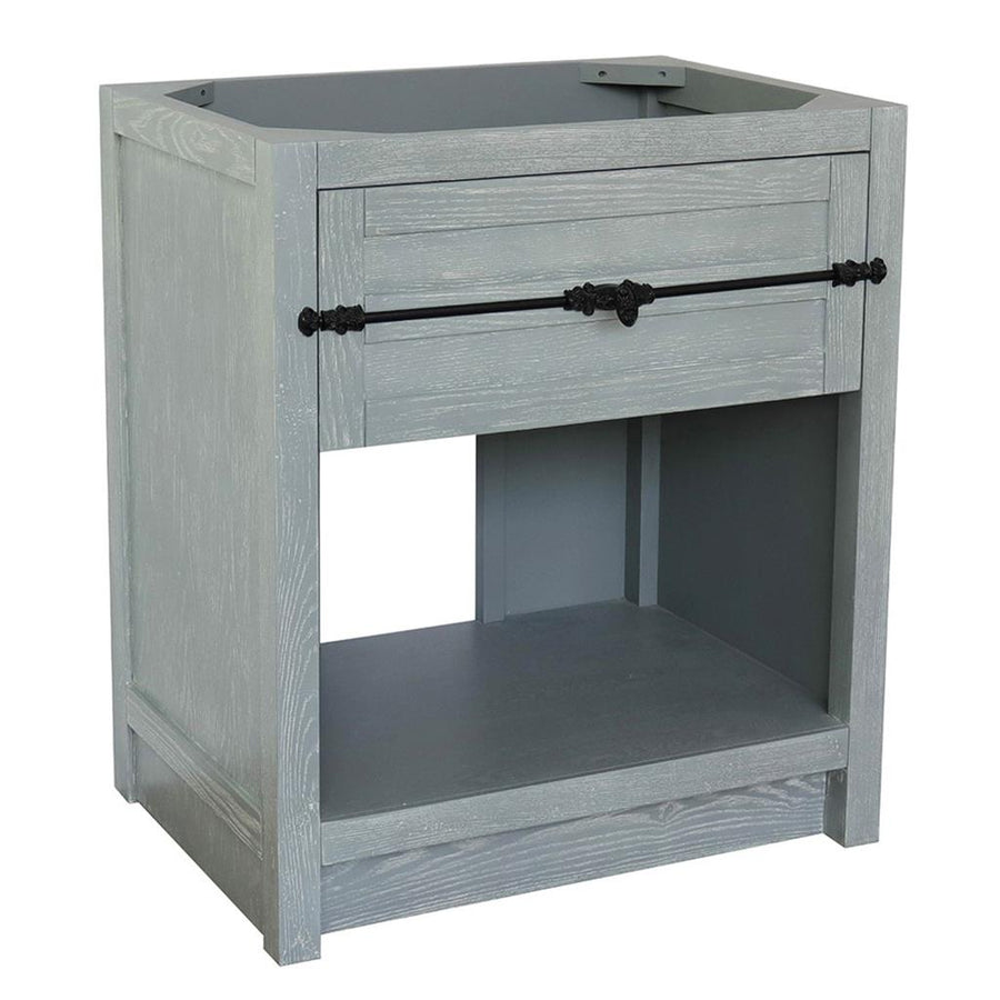 Bellaterra Plantation 30" Single Vanity, Gray Ash, Cabinet Only