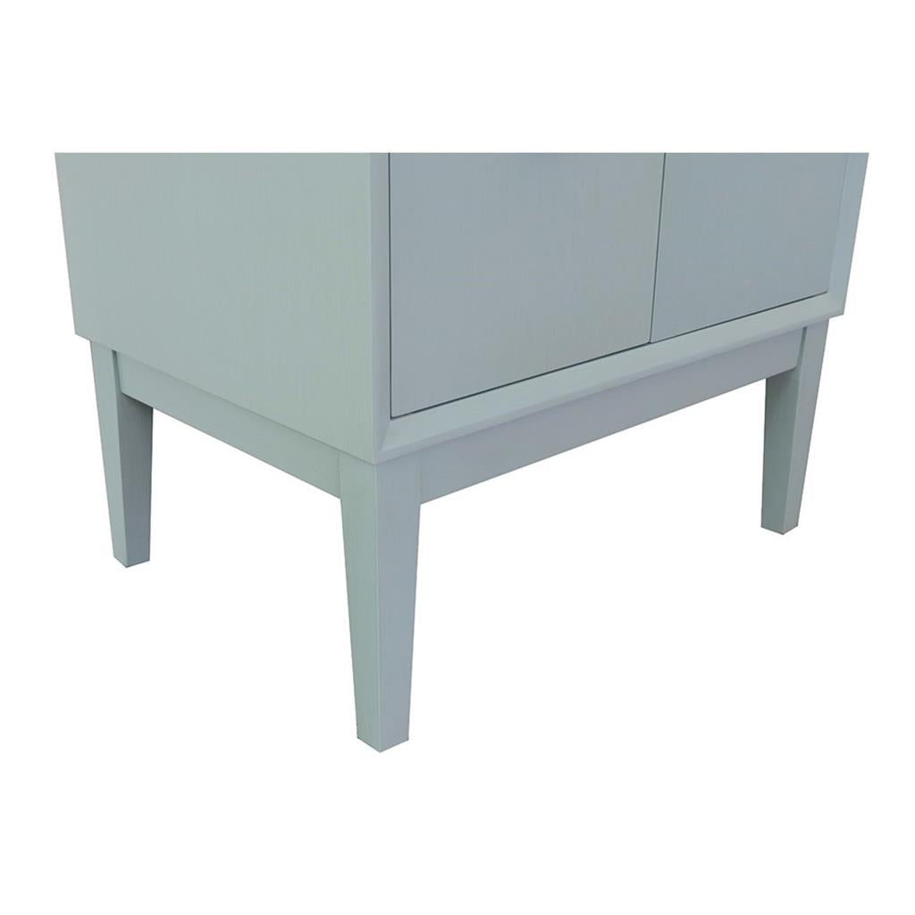 Bellaterra Stora 31" Single Vanity, Aqua Blue, Gray Granite Top/Round Sink