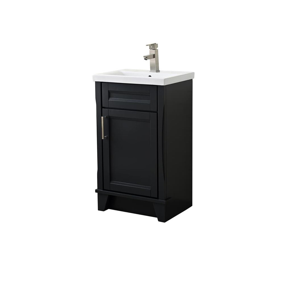 Bellaterra Home Terni 20.365" Dark Gray Vanity, Barrel Sink Ceramic#top-options_ceramic