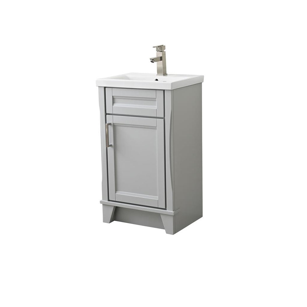 Bellaterra Home Terni 20.365" Light Gray Vanity, Barrel Sink Ceramic#top-options_ceramic