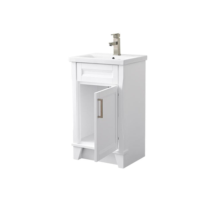 Bellaterra Terni 20" Single Vanity, White, White Ceramic Sink Top