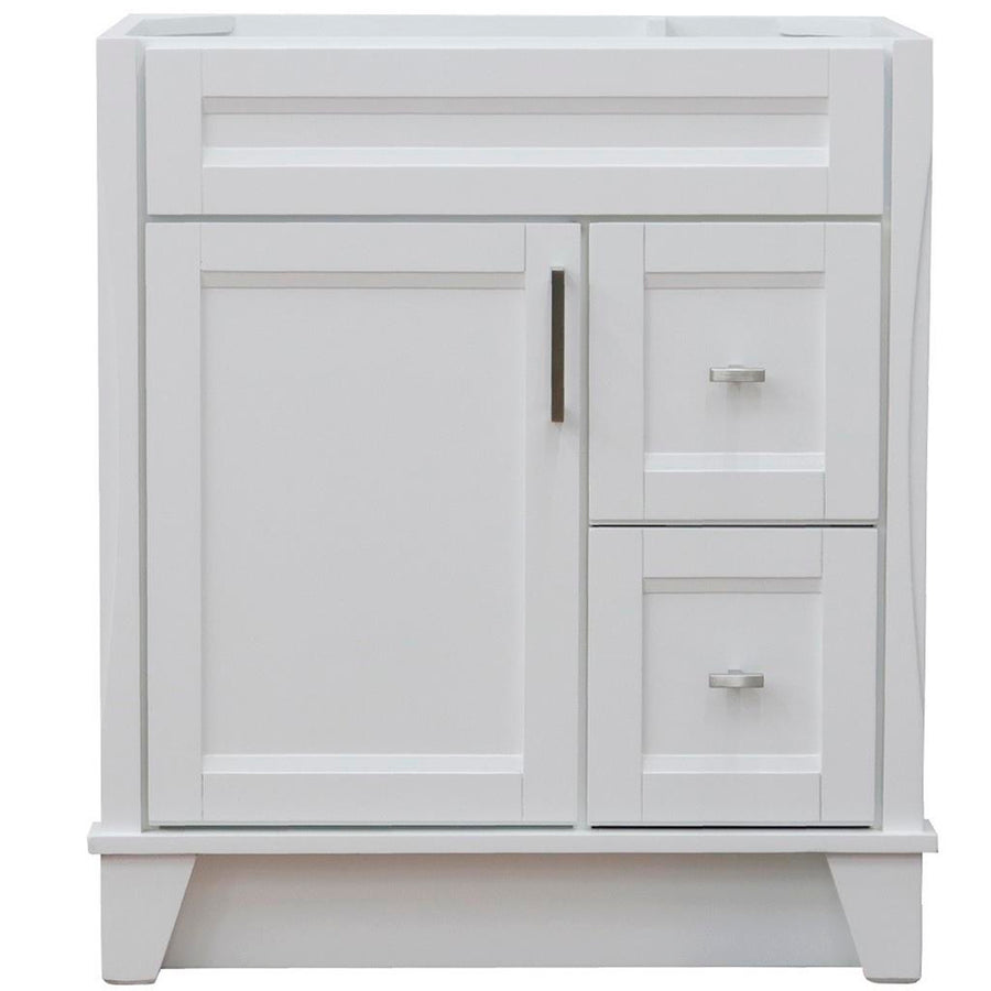 Bellaterra Terni 30" Single Vanity, White, Cabinet Only