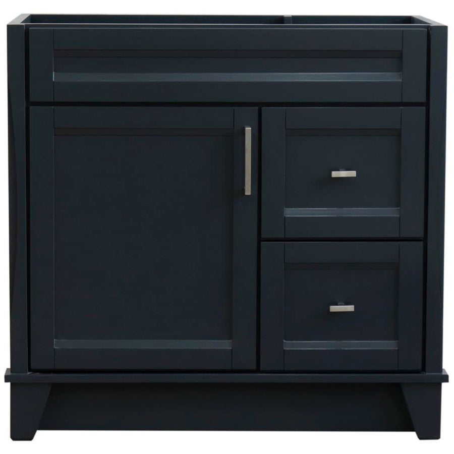 Bellaterra Terni 36" Single Vanity, Dark Gray, Cabinet Only, Left Door