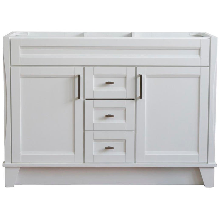 Bellaterra Terni 48" Double Vanity, White, Cabinet Only