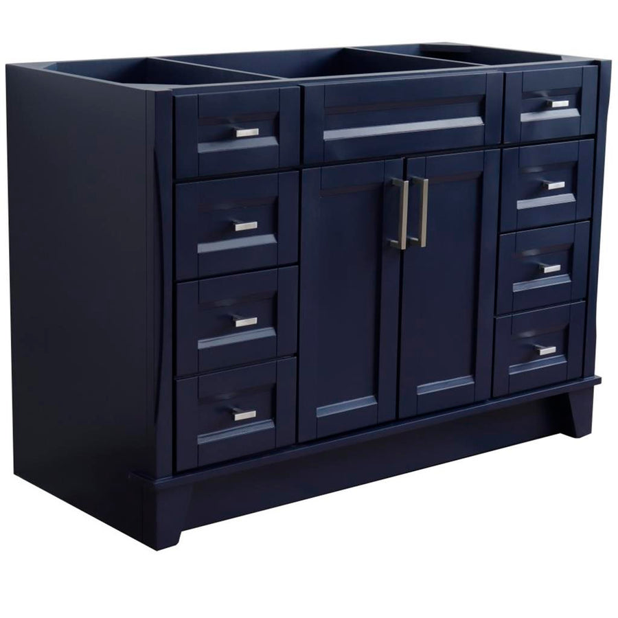 Bellaterra Home Terni 48" Blue Vanity, Cabinet Only Cabinet Only (No Top)#top-options_cabinet-only-(no-top)