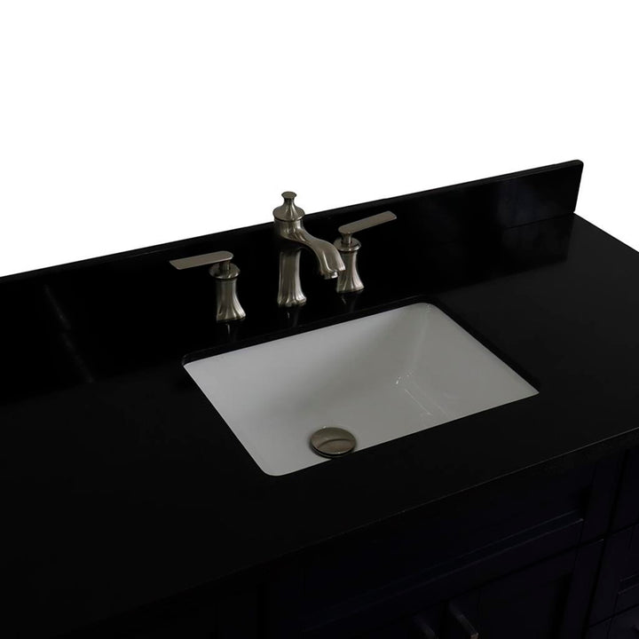 Bellaterra Terni 49" Single Vanity, Blue, Black Galaxy Granite Top/Rectangle Sink