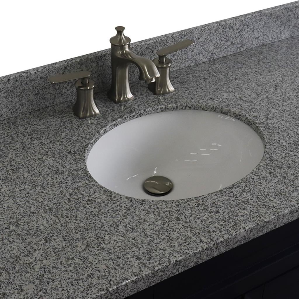 Bellaterra Terni 49" Single Vanity, Blue, Gray Granite Top/Oval Sink