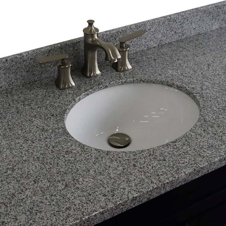 Bellaterra Terni 49" Single Vanity, Blue, Gray Granite Top/Oval Sink