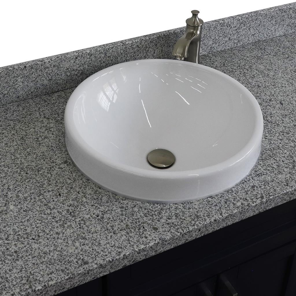 Bellaterra Terni 49" Single Vanity, Blue, Gray Granite Top/Round Sink