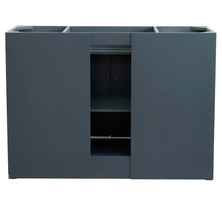 Bellaterra Terni 49" Single Vanity, Dark Gray, Black Galaxy Granite Top/Rectangle Sink