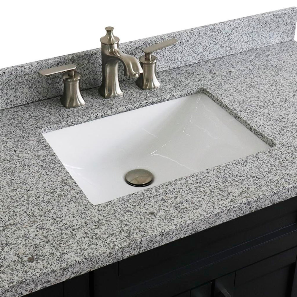 Bellaterra Terni 49" Single Vanity, Dark Gray, Gray Granite Top/Rectangle Sink