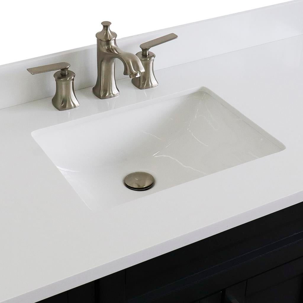 Bellaterra Terni 49" Single Vanity, Dark Gray, White Quartz Top/Rectangle Sink