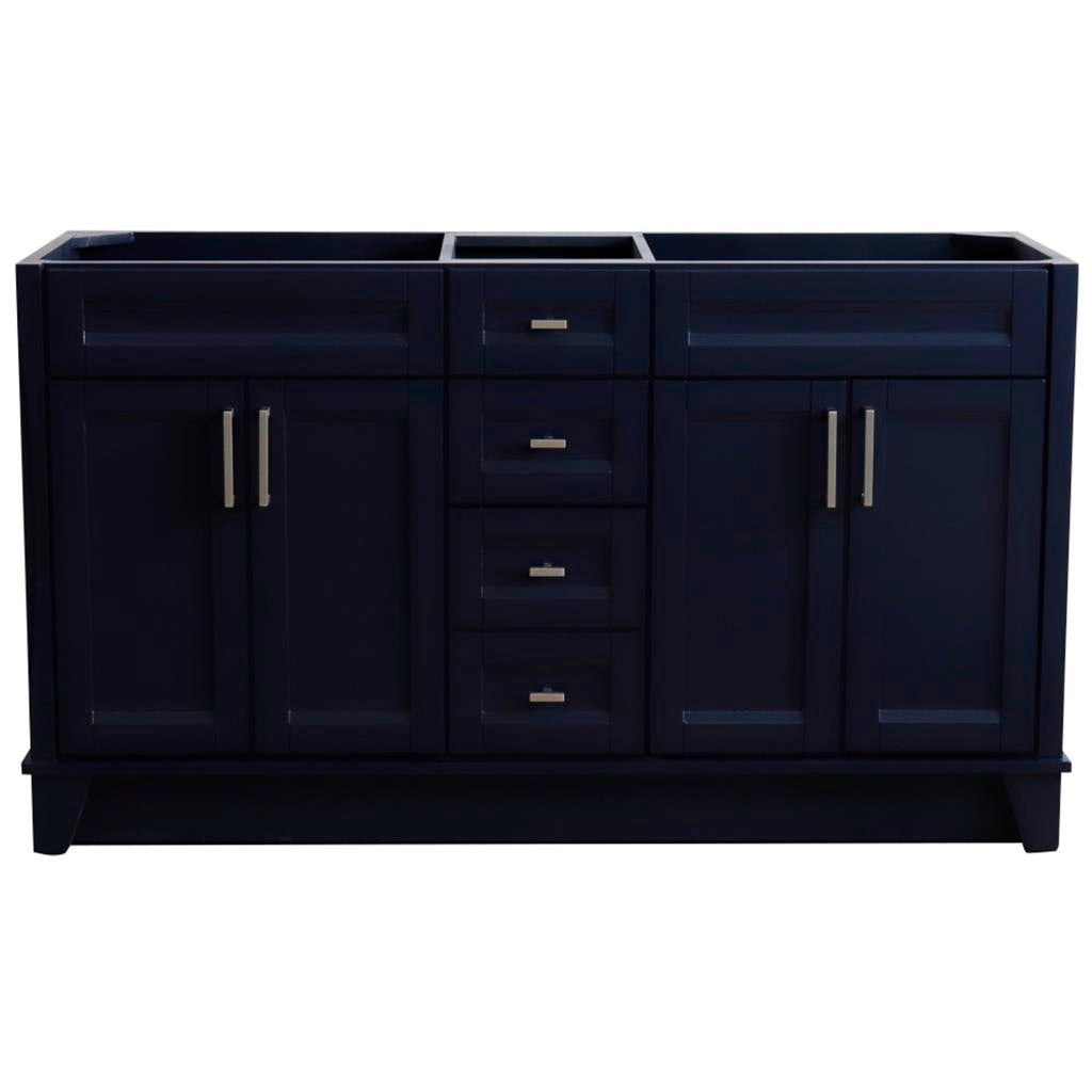 Bellaterra Terni 60" Double Vanity, Blue, Cabinet Only