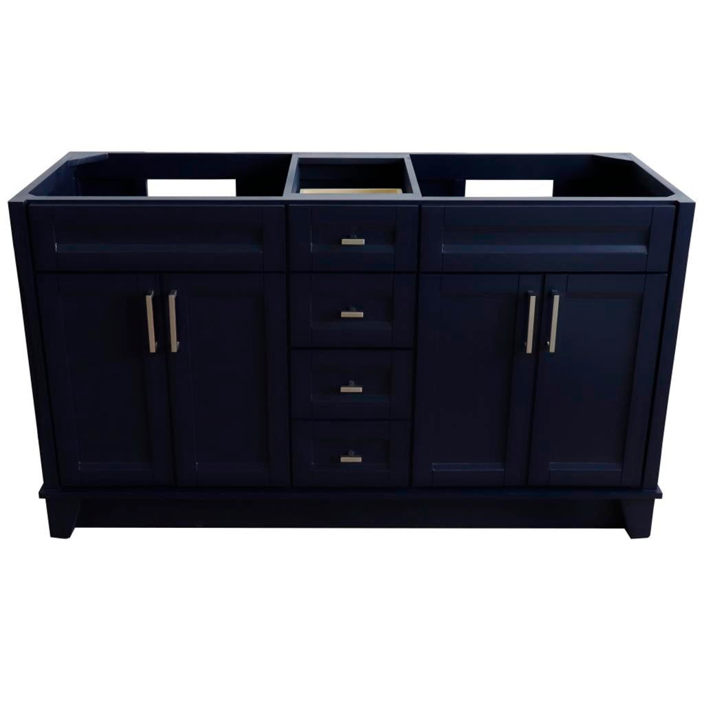 Bellaterra Terni 60" Double Vanity, Blue, Cabinet Only