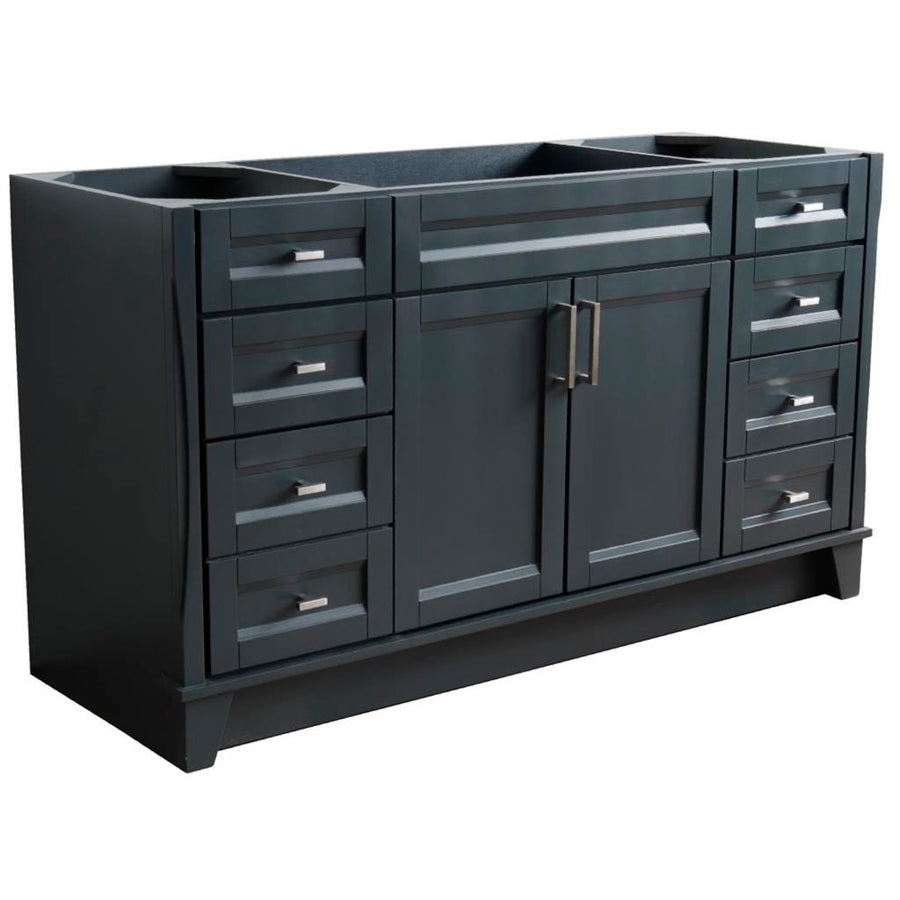 Bellaterra Home Terni 60" Dark Gray Vanity, Cabinet Only Cabinet Only (No Top)#top-options_cabinet-only-(no-top)