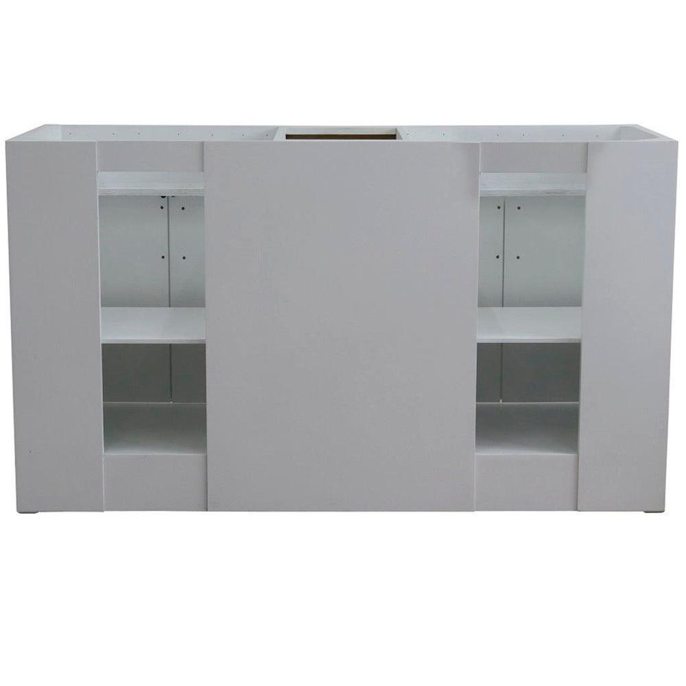 Bellaterra Terni 61" Double Vanity, White, Gray Granite Top/Rectangle Sink