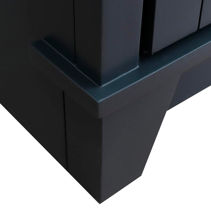 Bellaterra Terni 61" Single Vanity, Dark Gray, Black Galaxy Granite Top/Rectangle Sink