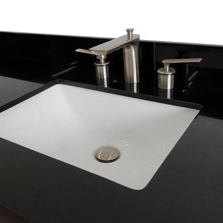 Bellaterra Terni 61" Single Vanity, Dark Gray, Black Galaxy Granite Top/Rectangle Sink