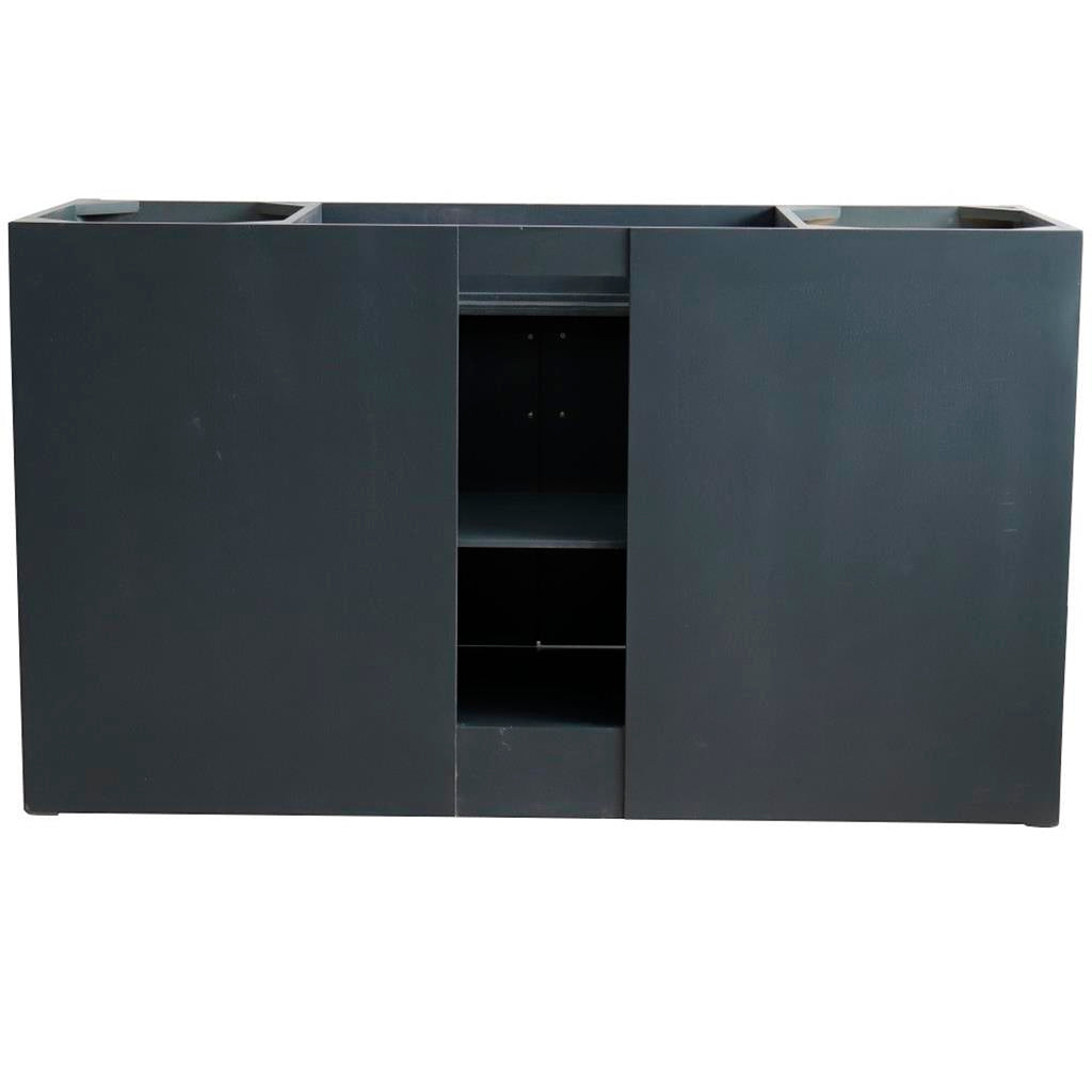 Bellaterra Terni 61" Single Vanity, Dark Gray, Black Galaxy Granite Top/Rectangle Sink