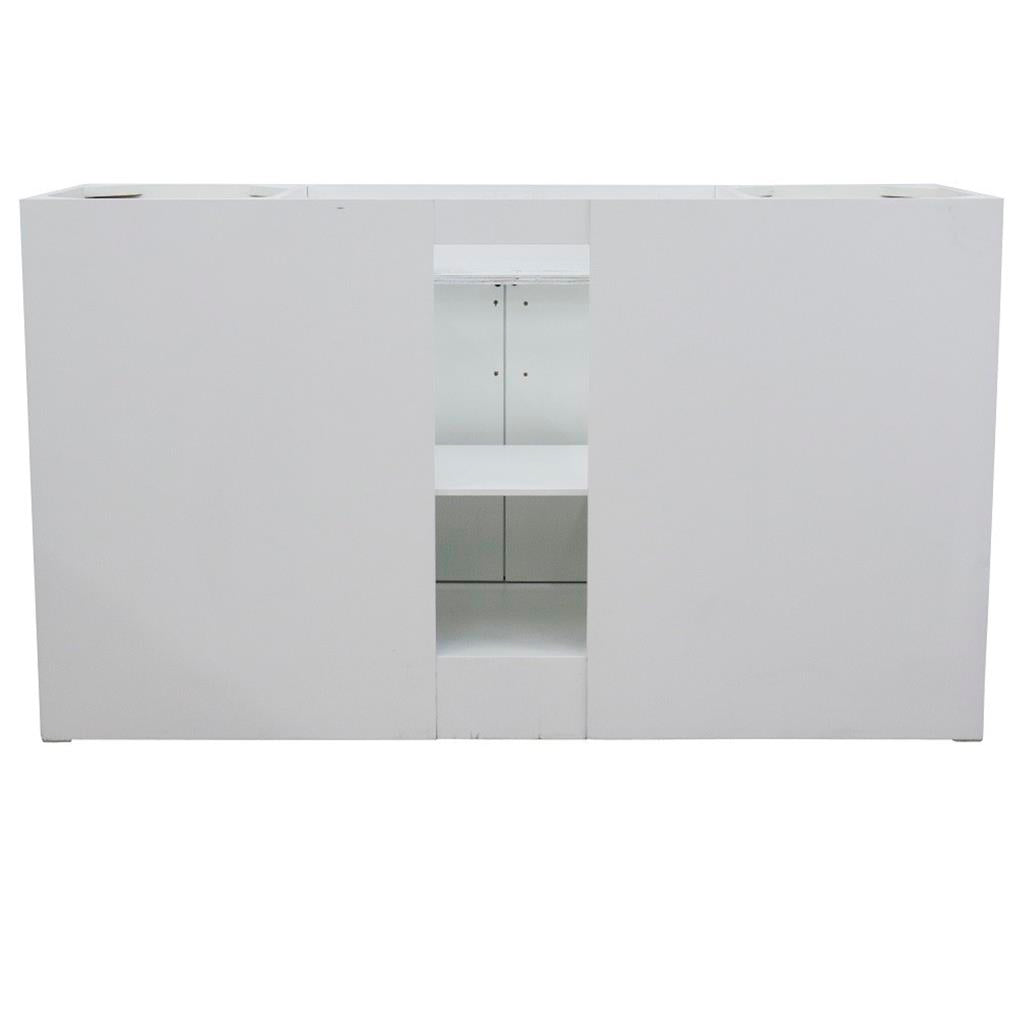 Bellaterra Terni 61" Single Vanity, White, White Quartz Top/Round Sink