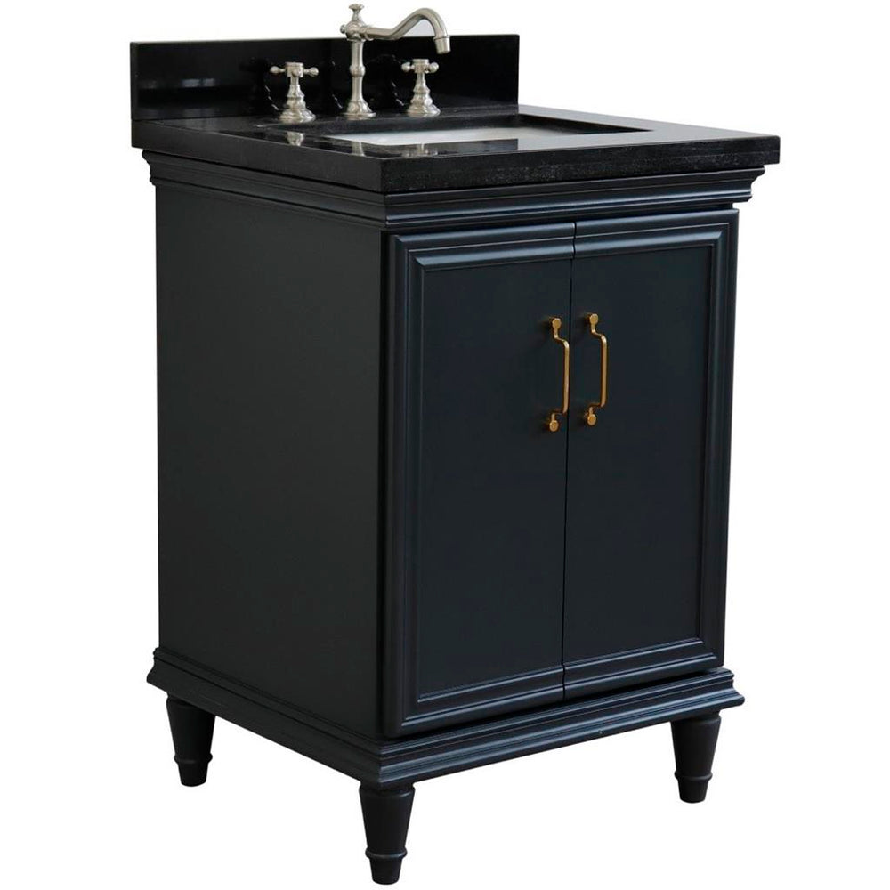 Bellaterra Home Forli 24" Dark Gray Vanity, Rectangle Sink Black Galaxy Granite#top-options_black-galaxy-granite