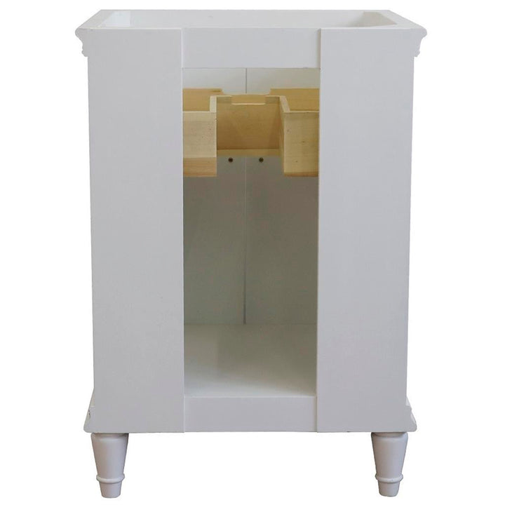 Bellaterra Forli 25" Single Vanity, White, White Quartz Top/Rectangle Sink