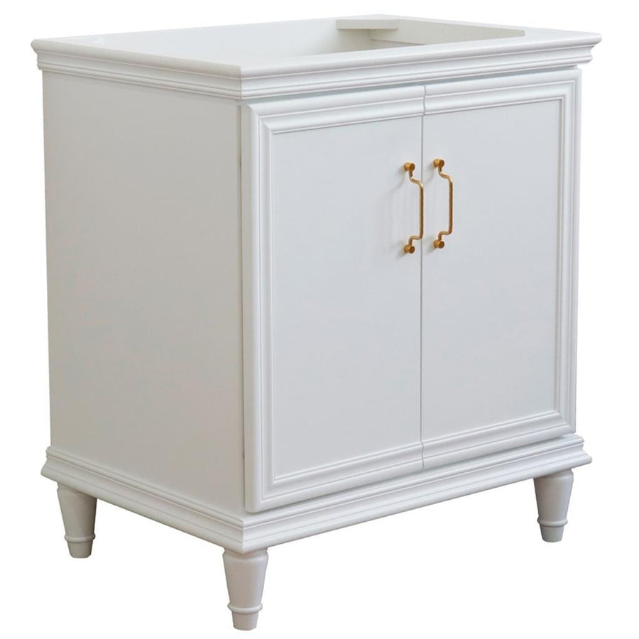 Bellaterra Home Forli 30" White Vanity, Cabinet Only Cabinet Only (No Top)#top-options_cabinet-only-(no-top)