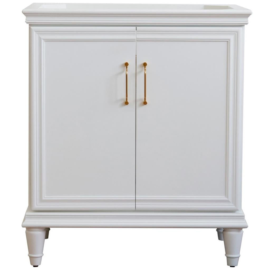 Bellaterra Forli 30" Single Vanity, White, Cabinet Only