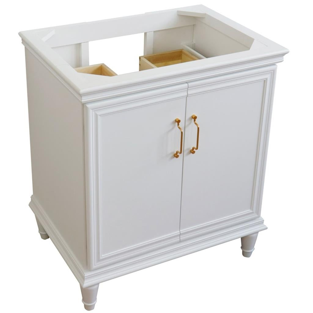 Bellaterra Forli 30" Single Vanity, White, Cabinet Only