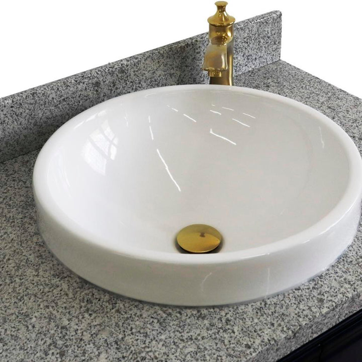 Bellaterra Forli 31" Single Vanity, Blue, Gray Granite Top/Round Sink