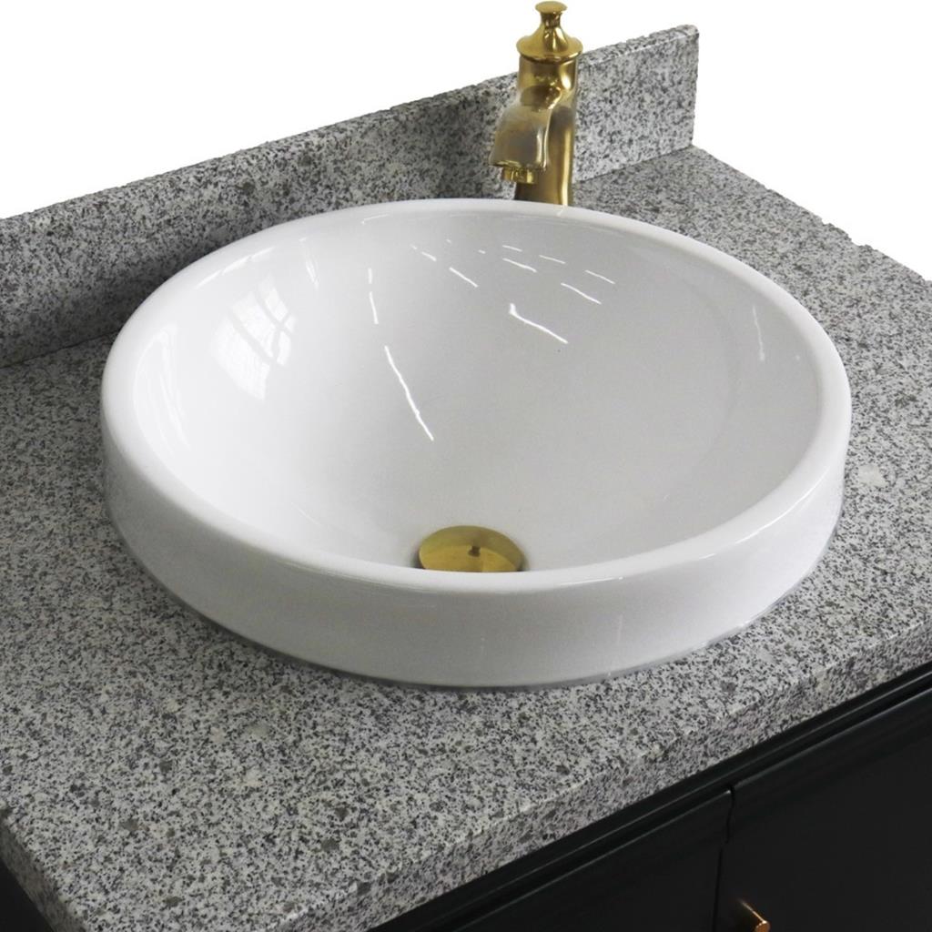 Bellaterra Forli 31" Single Vanity, Dark Gray, Gray Granite Top/Round Sink