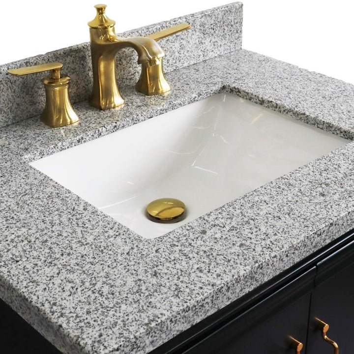 Bellaterra Forli 31" Single Vanity, Dark Gray, Gray Granite Top/Rectangle Sink