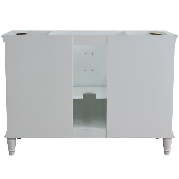 Bellaterra Forli 49" Single Vanity, White, White Quartz Top/Rectangle Sink